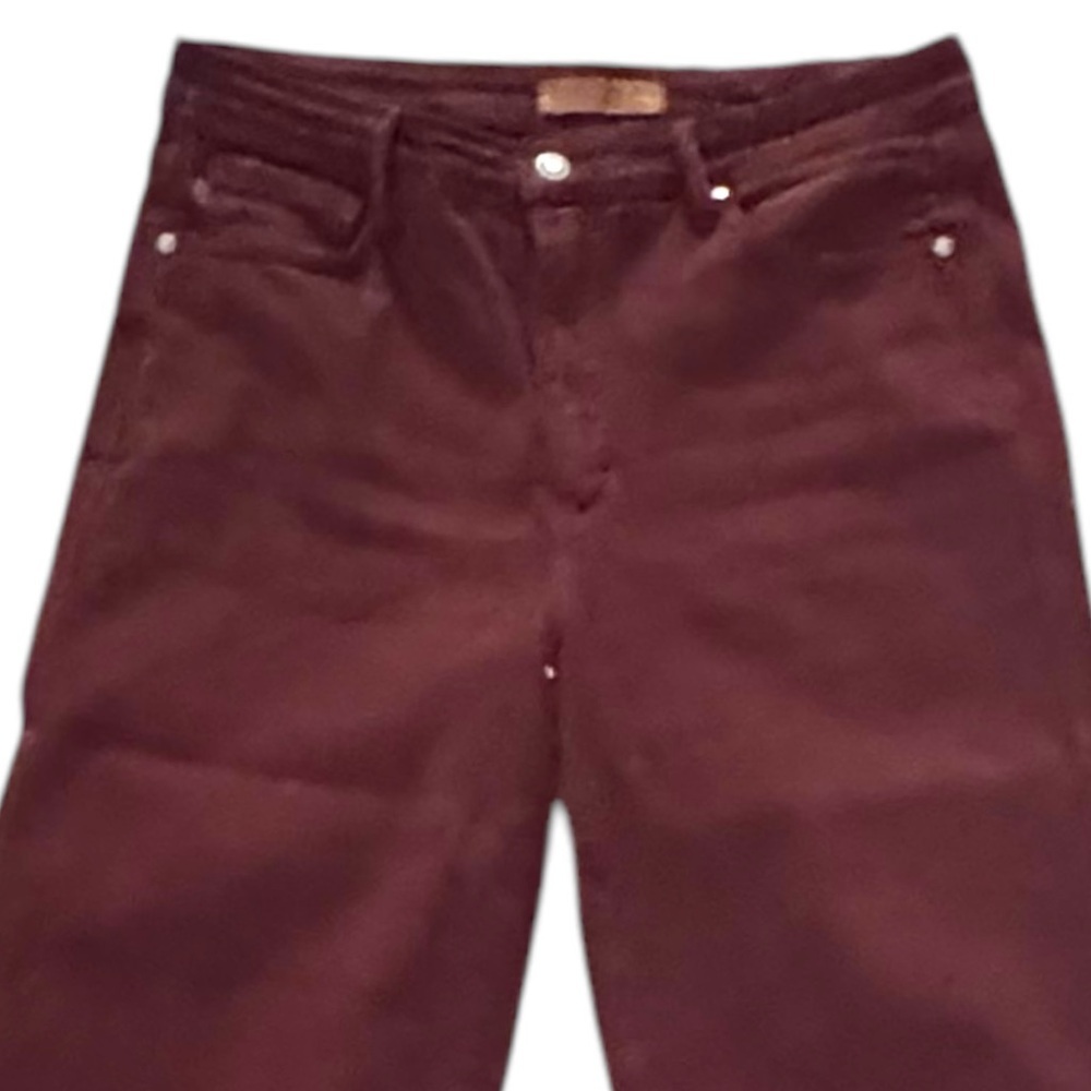 Judy Blue Size 13/31 Red Wine 5 Pocket Cotton-Poly-Spandex Cropped Jeans NWOT - Picture 3 of 9